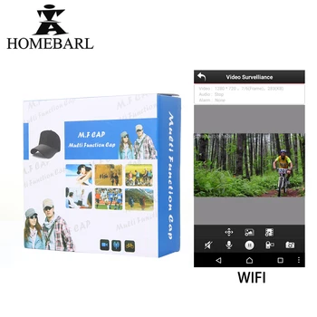 

720P Full HD Video Recorder Sport Riding Action Mini Portable Camera WIFI Remote Control Cap Hat Max Support 64GB Micro SD Card