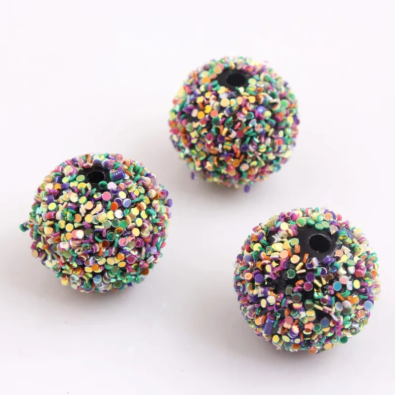 

OYKZA 12mm to 20mm Fashion Acrylic Sequin Rhinestone Beads For Kid's Fashion Jewelry Beaded Necklace Making!