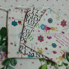 100 шт/партия CBRL джутовые/льняные сумки на шнурке и мешочек для косметики/мышей, различные цвета, размер на заказ