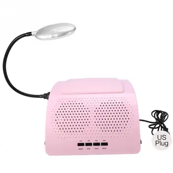 

60W Salon Suction Dust Collector Machine Vacuum Cleaner Nail Art Manicure Tool With LED Light 100-110V
