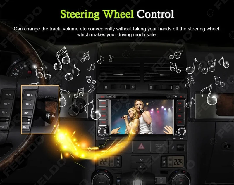 Flash Deal FEELDO 7" Android 6.0 (64bit) DDR3 2G/32G/4G LTE Octa Core Car DVD GPS Radio Head Unit For VW Touareg/T5 Multivan/Transporter 10