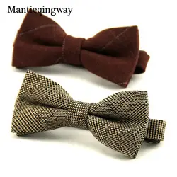 Бренд Mantieqingway шерсть Bowties Для мужчин формальные плед печатных галстуки-бабочки для свадьбы Gravatas тощие Vestidos галстук для Для мужчин