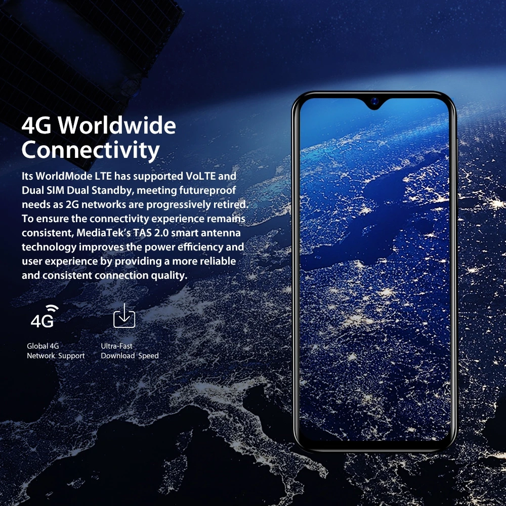 Blackview A60 Pro 4G LTE 4080 мАч смартфон 6," экран капли воды мобильный телефон Android 9,0 3 Гб ram двойная задняя камера Сотовый телефон