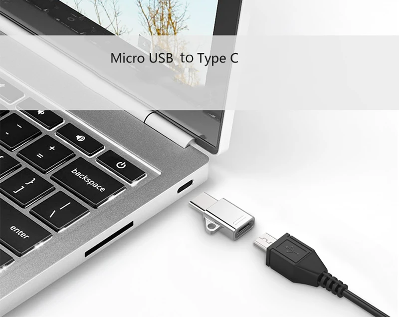 Suntaiho USB C 3,1 OTG конвертер, Micro USB для type-C 3,1 адаптер с цепочкой для samsung S9 S8 huawei P20 P10 Macbook Xiaomi 4 5