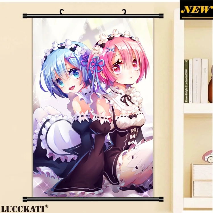 40X60 см Re: Zero Kara Hajimeru Isekai Seikatsu Rezero Rem Ram CAME мультфильм аниме Настенная картина