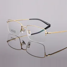 Ширина-143 очки с оправой из чистого титана оправы для очков деловые мужские полуоправы бренд Opitcal близорукость очки Новые