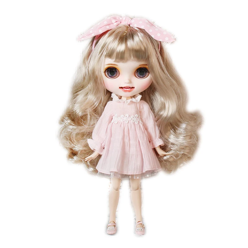 Кукла Blyth ICY DBS для серии № BL8800 серебряные волосы резные губы улыбка матовое лицо