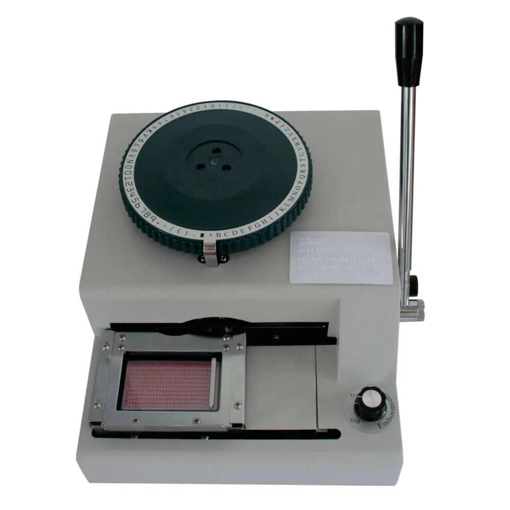 Highly Sophisticated Metal Card Embossing Machine Whitein Tool Parts