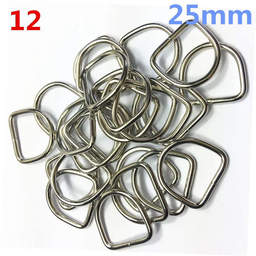12 25mm high d ring buckle metal