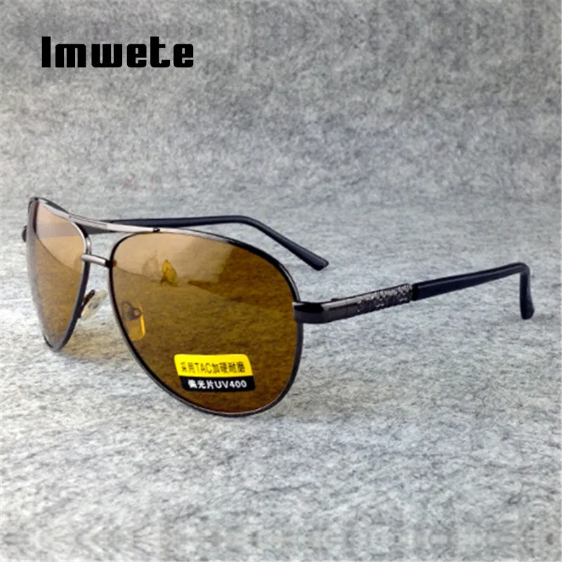Imwete Polarized Sunglasses Men TAC HD Sun Glasses Female Male Night Vision Driving Glasses Goggles UV400 Yellow Lens Eyeglasses