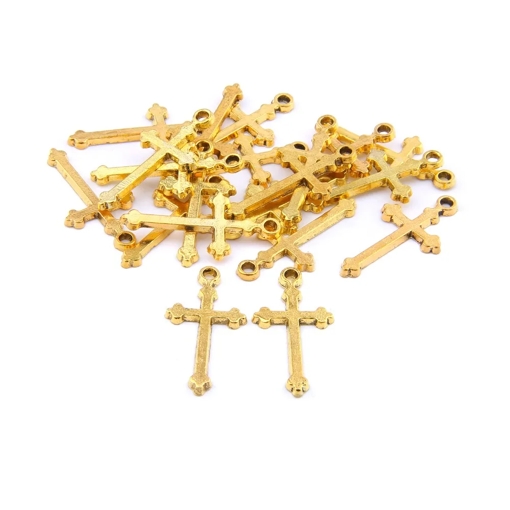 

Vinswet 30 Pcs 29*14MM Antique Alloy Copper Cross Charm Pendants for Bracelets Jewelry Making Findings DIY Charms Handmade