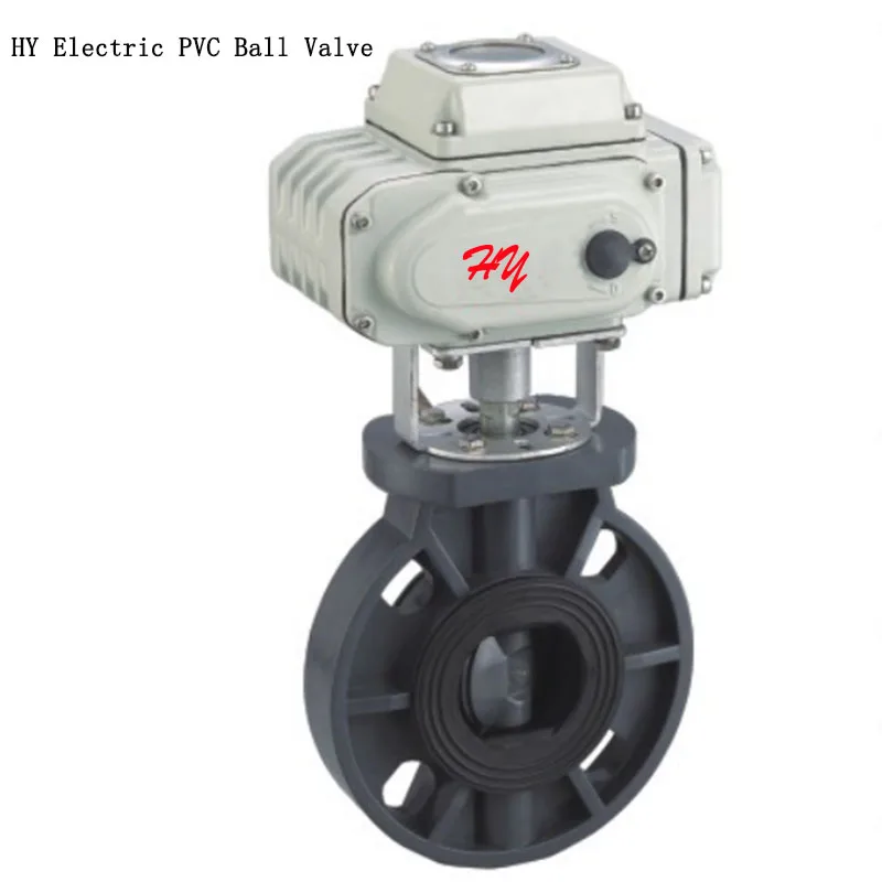 

DN50 Control Motorized UPVC Wafer Type Butterfly Valve, Plastic Electric Actuator Butterfly Valve For Corrosion resistance
