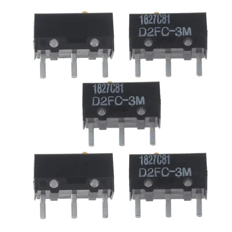 

5Pcs Original OMRON D2FC-3M 0.74N Yellow Dot Mouse Micro Switch Universal with 7N 10m 20m OF
