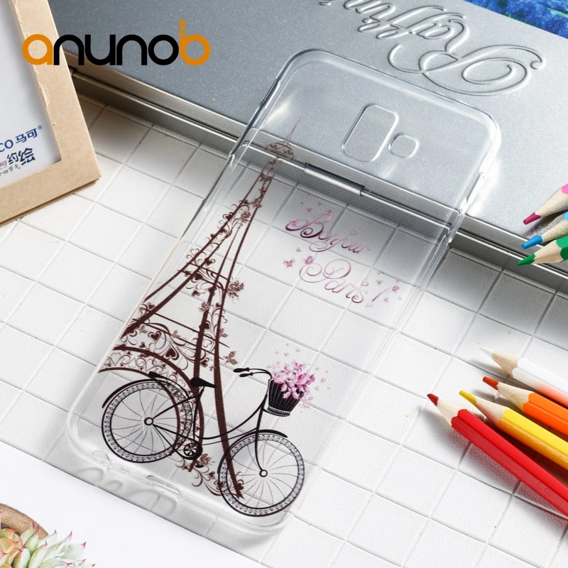 

Clear Soft TPU Phone Case For Samsung J6 Case Silicon Painted Cover For Samsung Galaxy J6 Plus 2018 Prime On6 Back Cover Shell