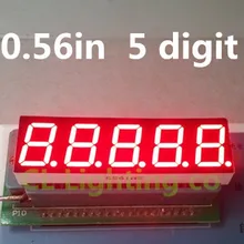 5 бит Цифровой LED Дисплей 7-сегментный красный 0.56 дюймов общий катод 0.5" 0.56in четырех цифр Дисплей