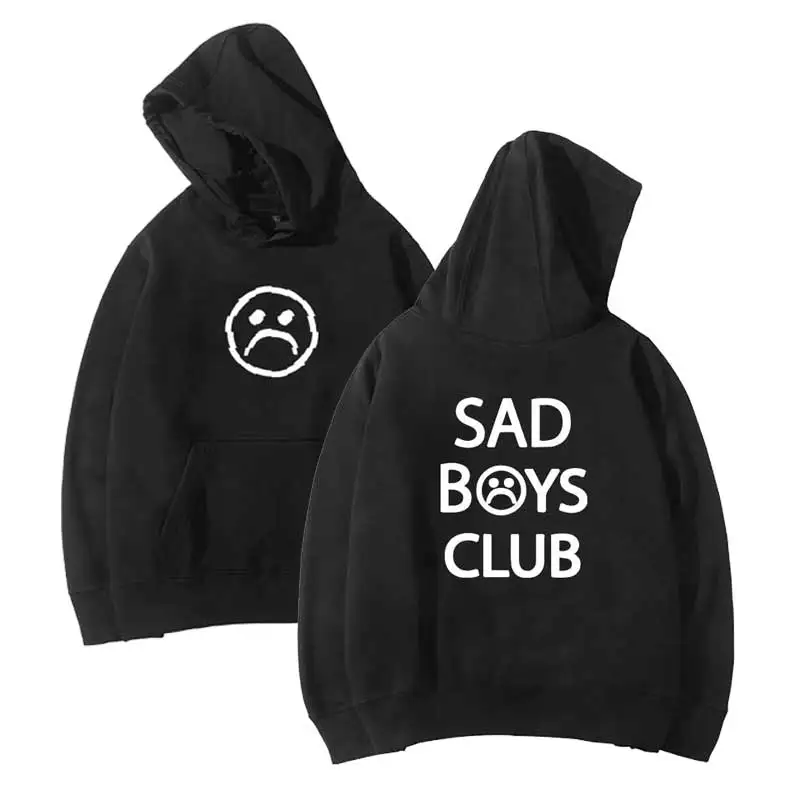 Хип-хоп хлопок sad boy club мужские толстовки harajuku толстовка теплая флисовая толстовка уличная Толстовка Прямая поставка Мужская одежда мягкая