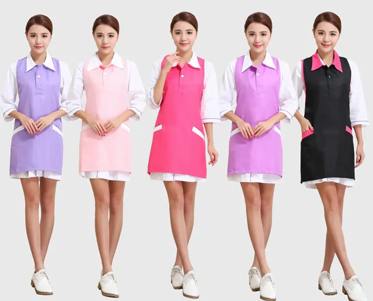 Beauty Salon Beautician Work Clothes Apron Korean Version Fashion Nail Waitress Sleeveless Skirt Female Supermarket Apron