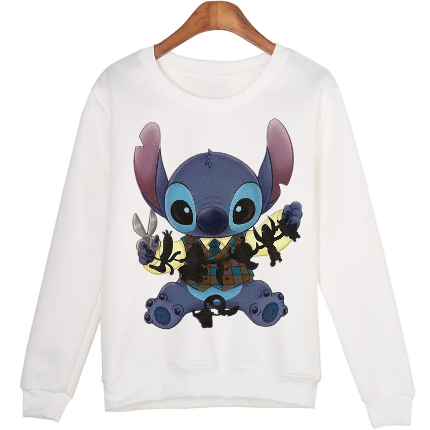  Winter Students Cartoon Stitch Moleton Hoodies Tops Harajuku Sweatshirt Women Sudaderas Mujer 2015 