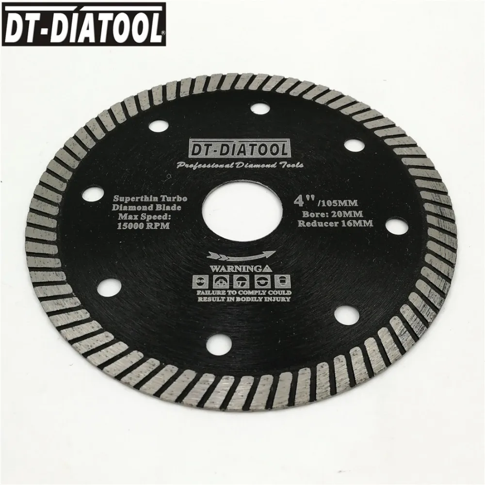 DT-DIATOOL Super-Thin Hot Pressed Turbo Diamond Blade Diamond cutting disc Dia115mm 125mm Marble Tile Granite