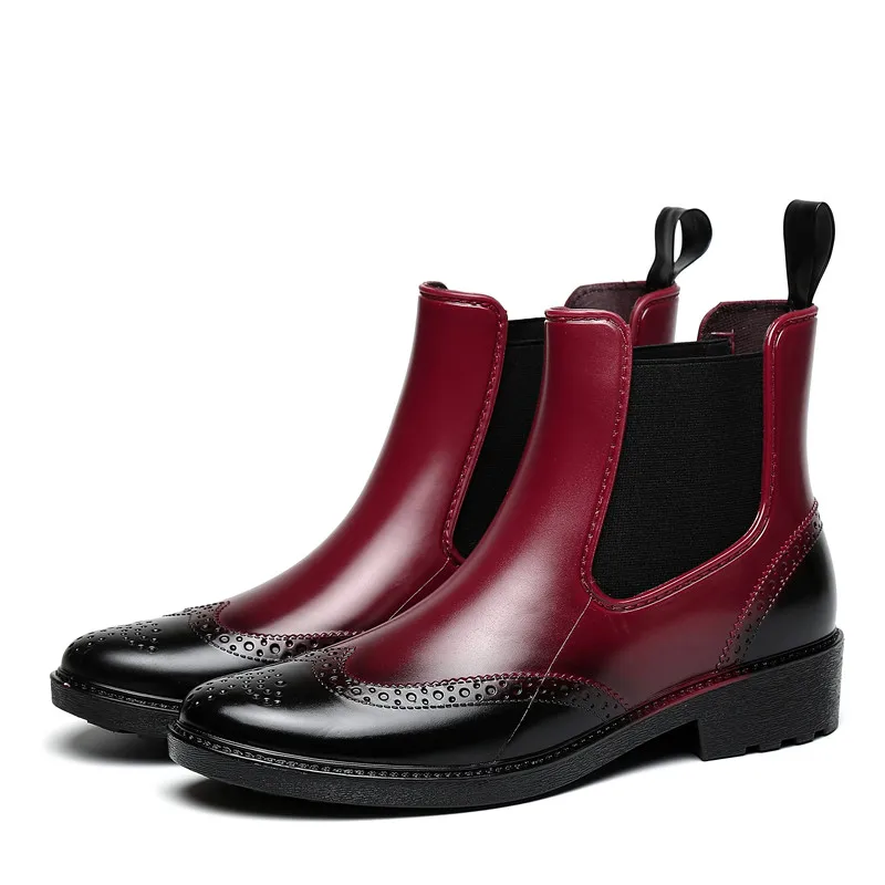 Модная Осенняя обувь; женская уличная обувь для дождливой погоды; непромокаемые сапоги; весенние ботильоны; Водонепроницаемая Обувь для девочек; Botines Mujer;