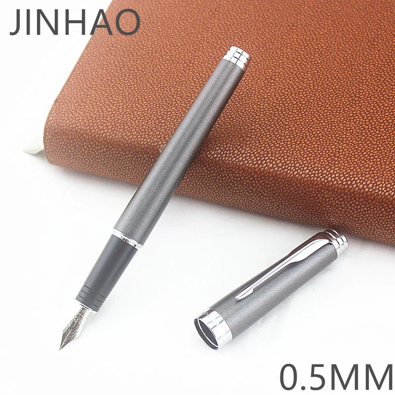 Перьевая ручка премиум-класса с тонким наконечником, зажим со стрелкой, Серебряная отделка Jinhao 997, канцелярские принадлежности, подпись в офисе, школьные письма A6565