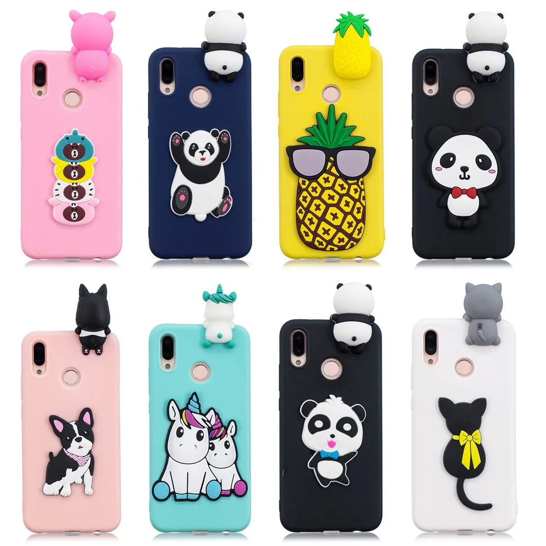 

3D Stress Relief Silicon Phone Case For Huawei P20 Lite Cute Soft Unicorn panda bear cat TPU Cases For Huawei p20 lite Cover
