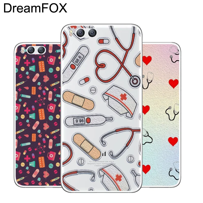 

DREAMFOX M271 Nurse Medical Medicine Soft TPU Silicone Case Cover For Xiaomi Mi Note 2 3 4 5 6 8 SE M5 4C 4S 5C 5S 5X 6X A1 Plus