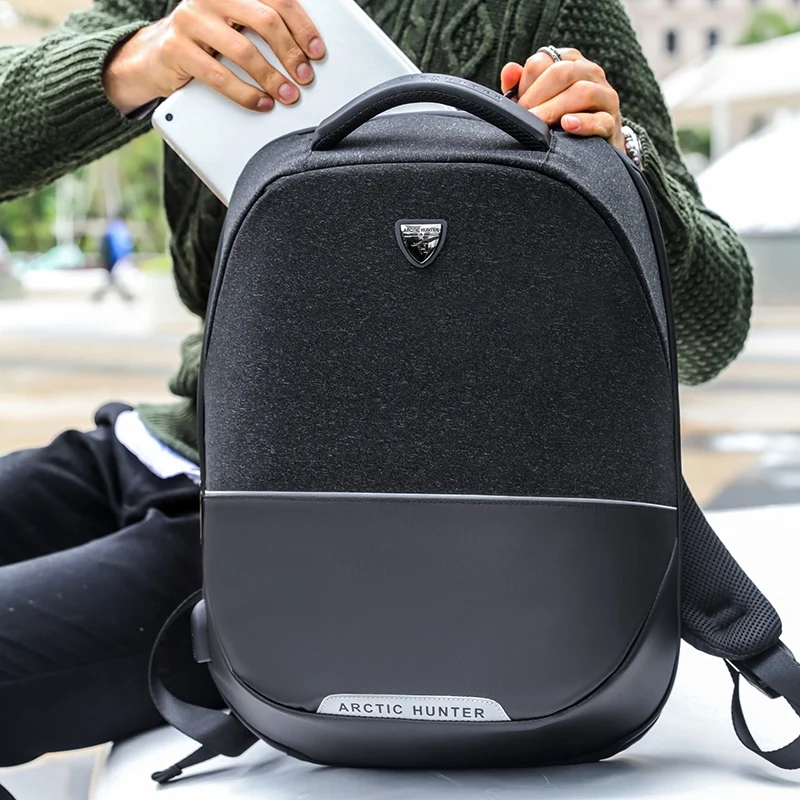 ARCTIC HUNTER Business Travel USB Backpack Men Anti-Theft 15 Inch Laptop Backpack Men's Casual Back Pack Bag Women B00216