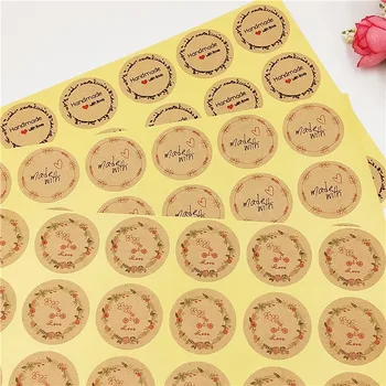 

300Pcs/Lot 31 Patterns Styles Kraft Paper Sticker Labels For Jewelry Candy Gift Boxes Envelope Bags Handmade Love Seal Stickers