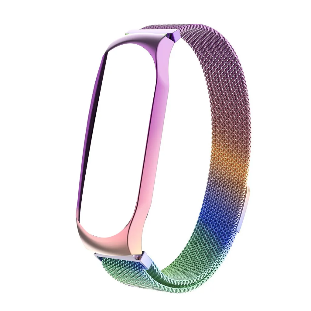 Ouhaobin для Mi Band 4 ремешок на запястье Миланская Магнитная Петля металлический Xiaomi