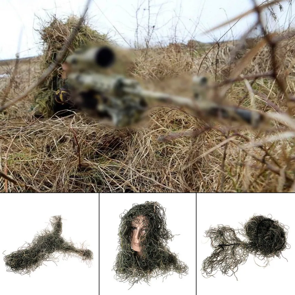 

Hunting Rifle Wrap rope grass type Ghillie Suits Gun Cover For camouflage Yowie Sniper Paintball hunting clothing