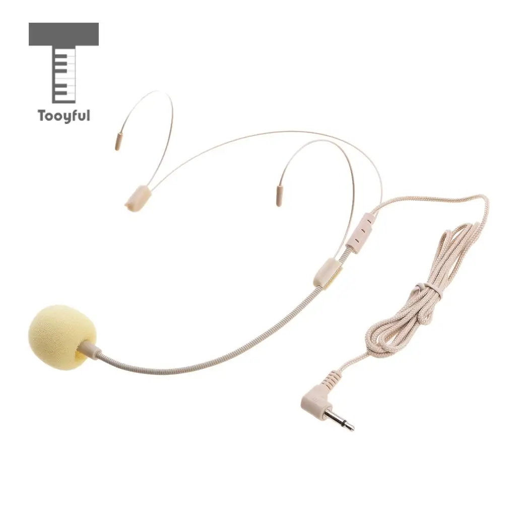 Tooyful Professional 3Pin XLR , 4Pin XLR , 3.5mm Mono Connector Double Earhook Headworn Unidirectional Megaphone Microphone