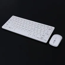 White Keyboard Mouse Combos Ultra Thin 2.4GHz Wireless Keyboard + Cover And Wireless Mouse Kit For Desktop Laptop