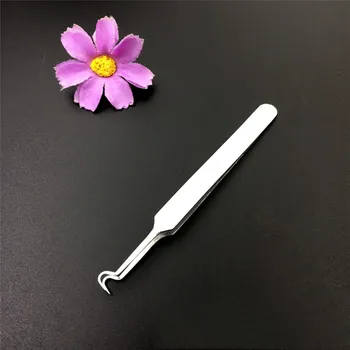 

1 pcs Bend Curved Blackhead Acne Clip Tweezer Facial Skin Cleaning Tool Comedone Pimple Remover Extractor Stainless Steel