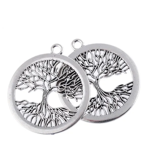 

Tibetan Silver bead charms Life Tree Pendant Fit for Necklace making 4cm
