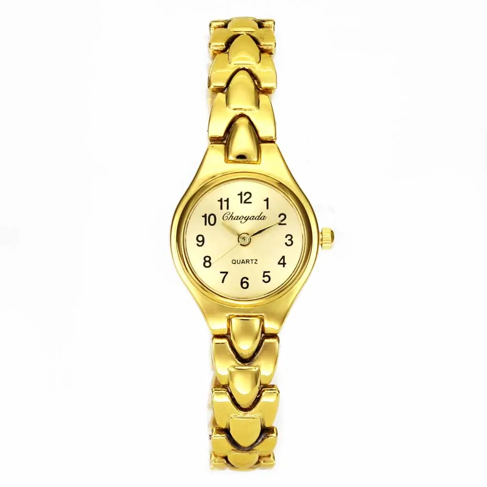 

Luxury Womens Gold Bracelet Chain Jewelry Steel Necklace Quartz Wrist Watch