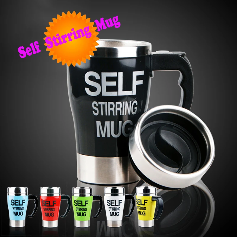 

350ml Coffee Milk Automatic Mixing Cup Self Stirring Mug With Lid Stainless Steel Thermal Electric Lazy Smart Double Insulated