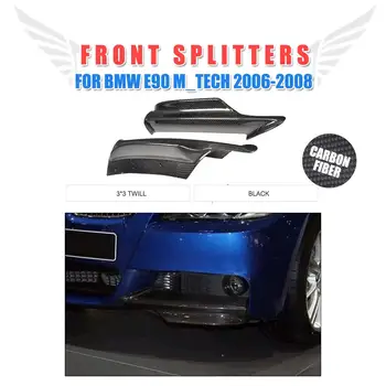 

Carbon Fiber Front Bumper Lip Splitters For BMW 3 Series E90 M Tech M Sport Bumper 2006-2008 2PCS/Set