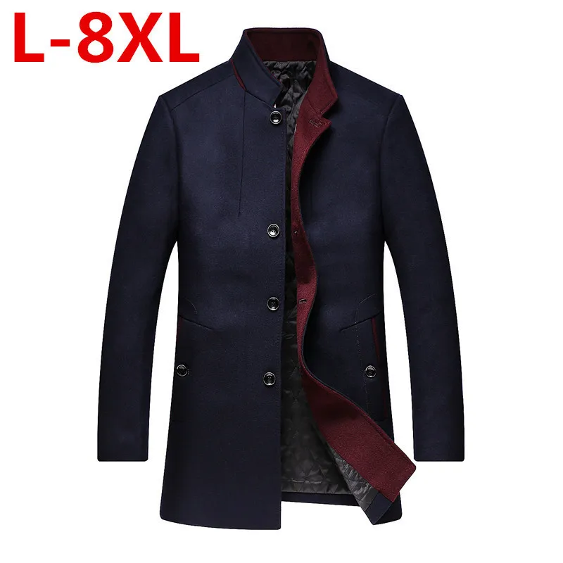 Plus size 8XL 7XL 6XL 5XL 4XL Winter Jakets For Men And Parks stand up ...