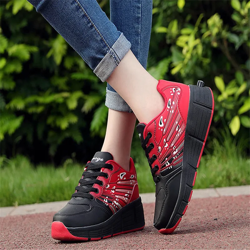 

New Adult Kids Shoes Roller Shoes Single wheely Roller Skates boys shoes Wholesale shoe wheel 2019 wheely tenis infantil