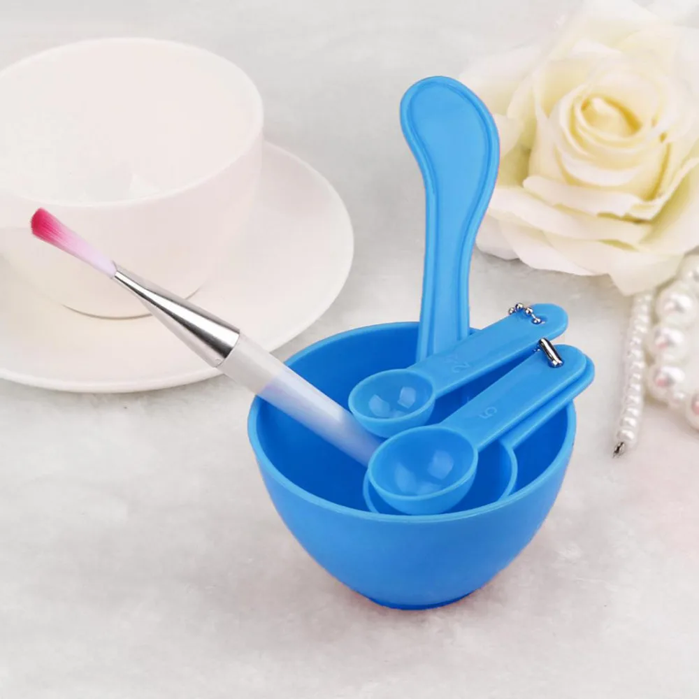

Brand New Hot Selling High Quality 4 in 1 DIY Facial Mask Mixing Bowl Brush Spoon Stick Tool Face Care Set Wholesale Retail
