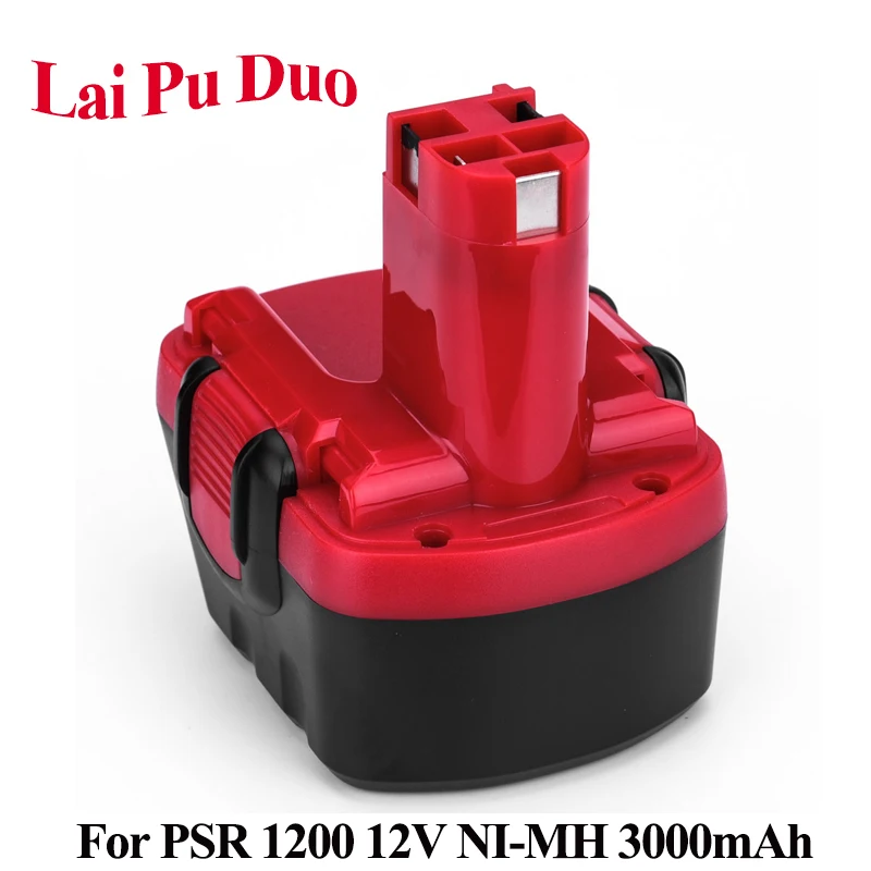

12V 3.0Ah NI-MH Replacement Power Tool Battery For Bosch GSR 12V PSR 12V PAG 12 VE-2 BAT043 BAT045 2 607 335 709 2 607 335 697