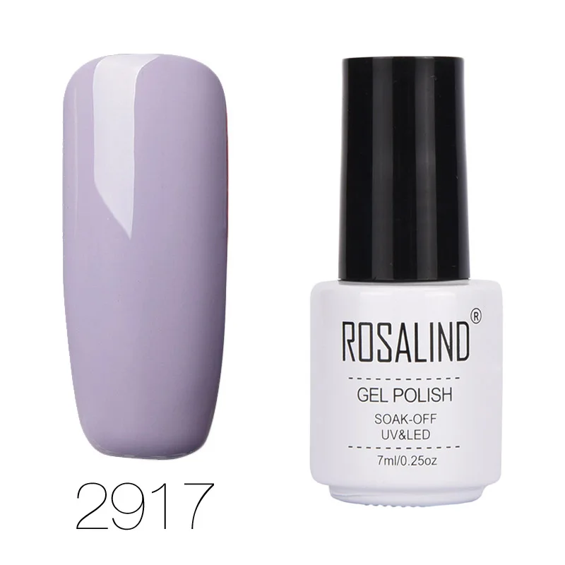 RC2917 ROSALIND гель 1S 7 мл Лак для ногтей Полупостоянный замачиваемый салонный УФ-гель для ногтей верхнее Базовое покрытие необходимые гель-лаки - Цвет: RC2917
