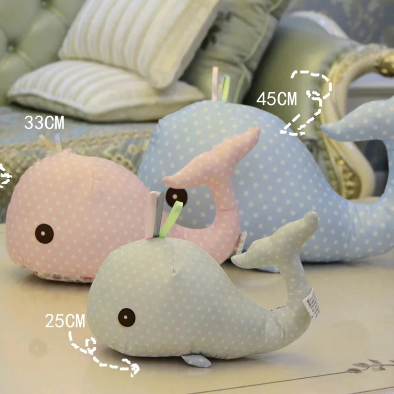 Cute cloth dolphin doll multi color whale plush toy children s gifts wholesale scatter cushion