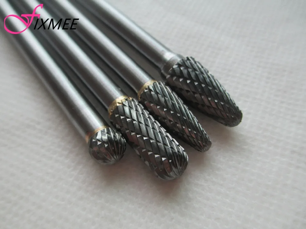Fixmee Best Price Rotary Burr 1/4 inch Shank 6 inch Long Reach Double Cut Carbide long service life