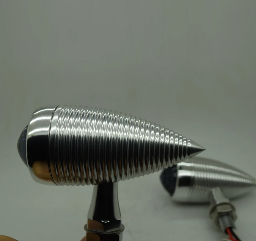 125CC Motorcycle Silver Metal Bullet Turn Signals Blinkers Indiacor flasher |