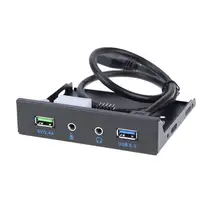 Pc драйвер дискет Панель Extender высокое Скорость USB 3.0 2×3.5 мм аудио разъем qc2.0 Порты и разъёмы Extender компьютера компонент высокое качество