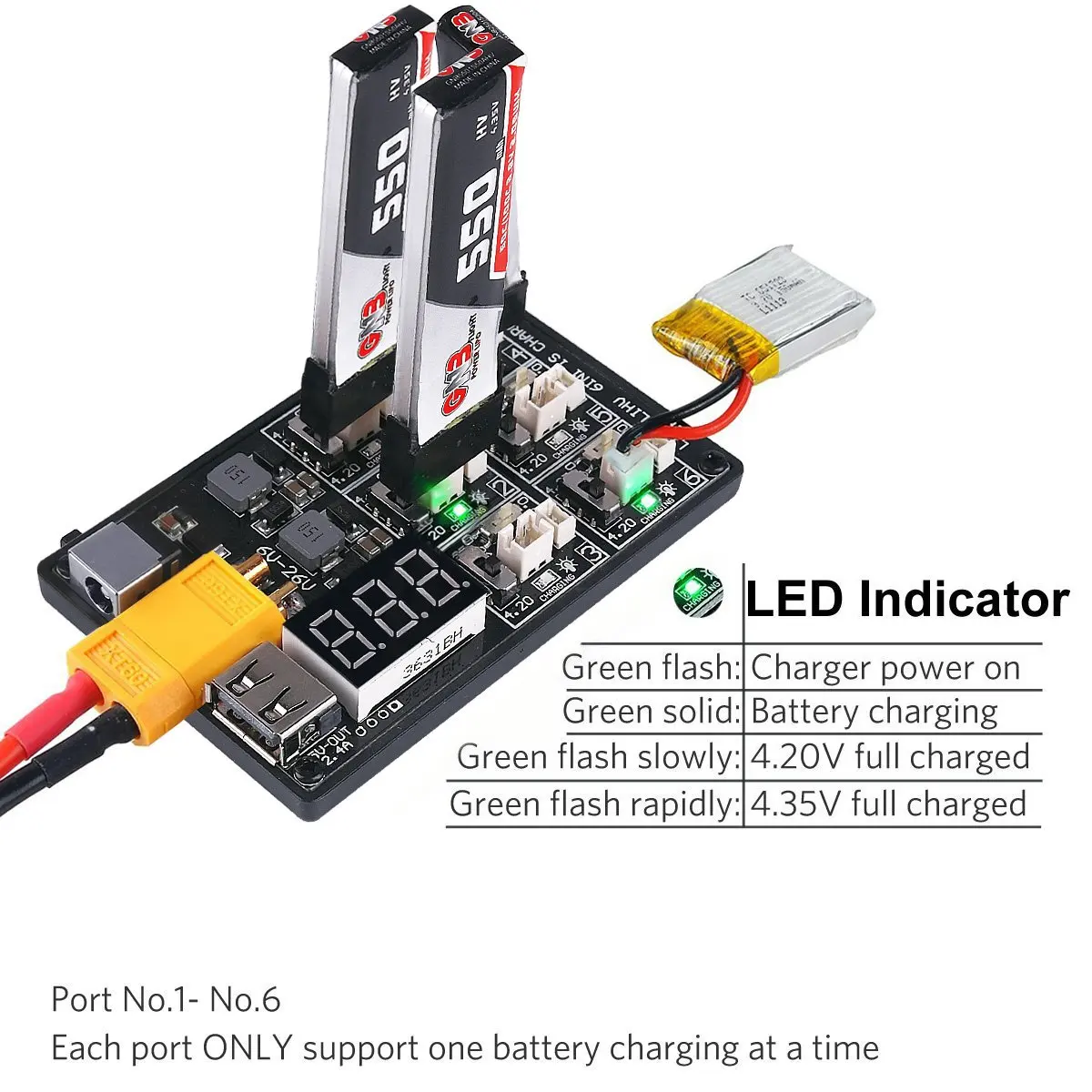 1S LiPo LiHV зарядное устройство для лезвия индуктрикс и крошечные WOOP Micro JST 1,25 и JST-PH 2,0 1S LiPo батарея