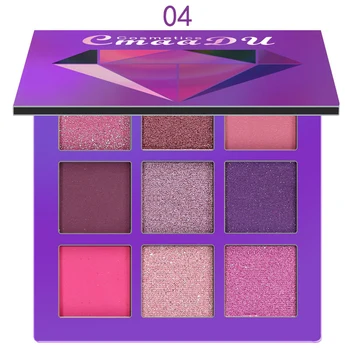 

9 Colors Glitter Matte Eyeshadow Palette Make up Palette Matte Pigmented Eye Shadow Powder KG66