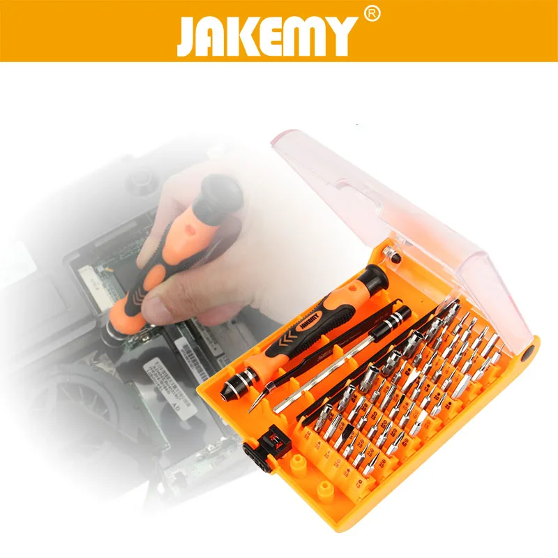 JAKEMY 45 in 1 Multitool Bits Precision Screwdriver Kit Scrw Driver Tweezer Disassemble Repair Opening Tool for Mobile Phone